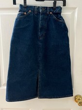 Vintage 80s LEVIS 97084-0214 Juniors/Womens SKIRT Denim Sz 5 ORANGE TAB SO115 