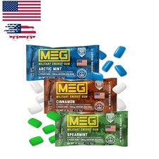 Military Energy Gum  100mg of Caffeine Per Piece  Increase Energy  Boost P...