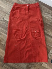 Oilily Full Skirt Women's 38 US 10 Coral Corduroy 36  Skirt
