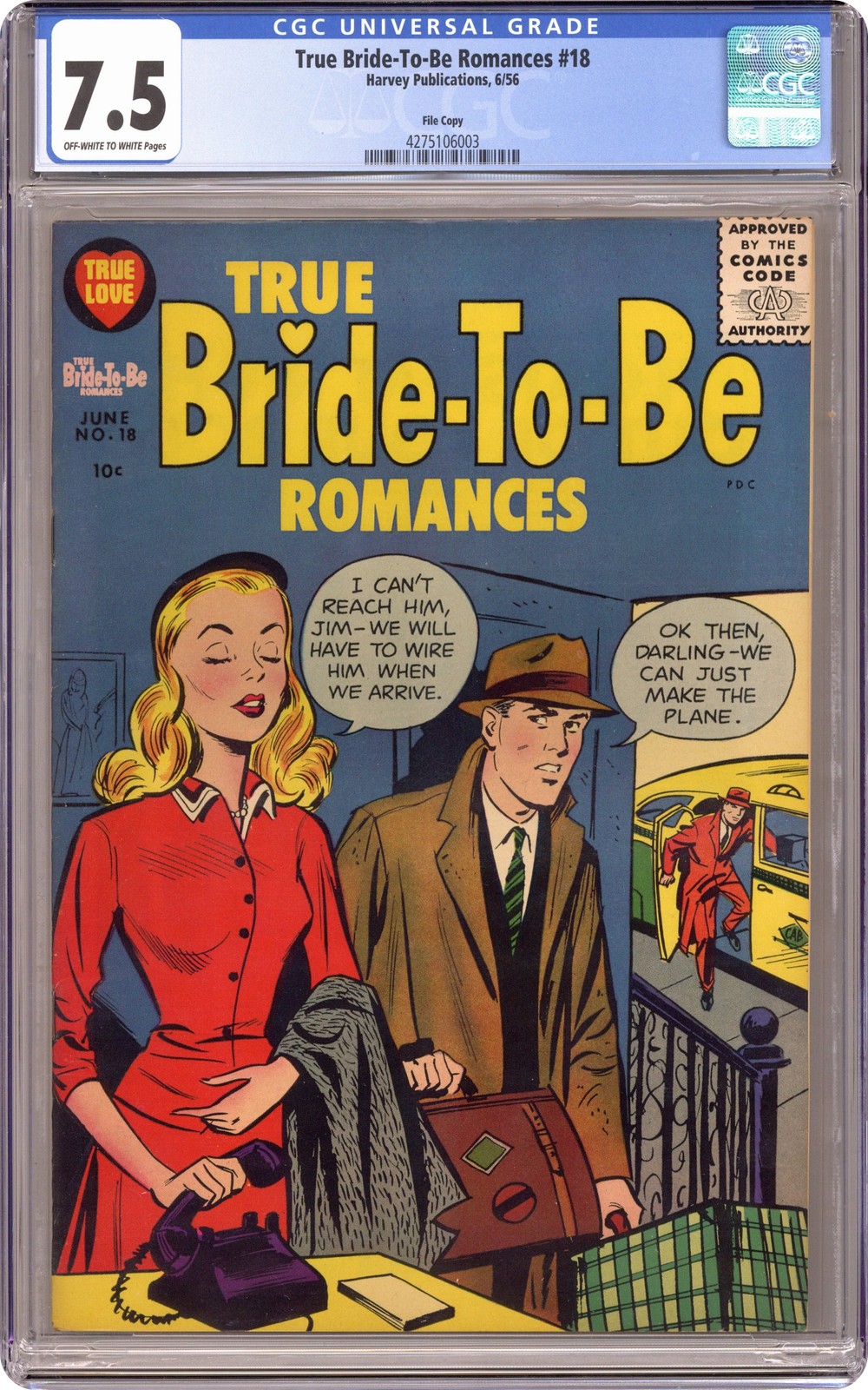 True Bride to Be Romances #18 CGC 7,5 1956 4275106003