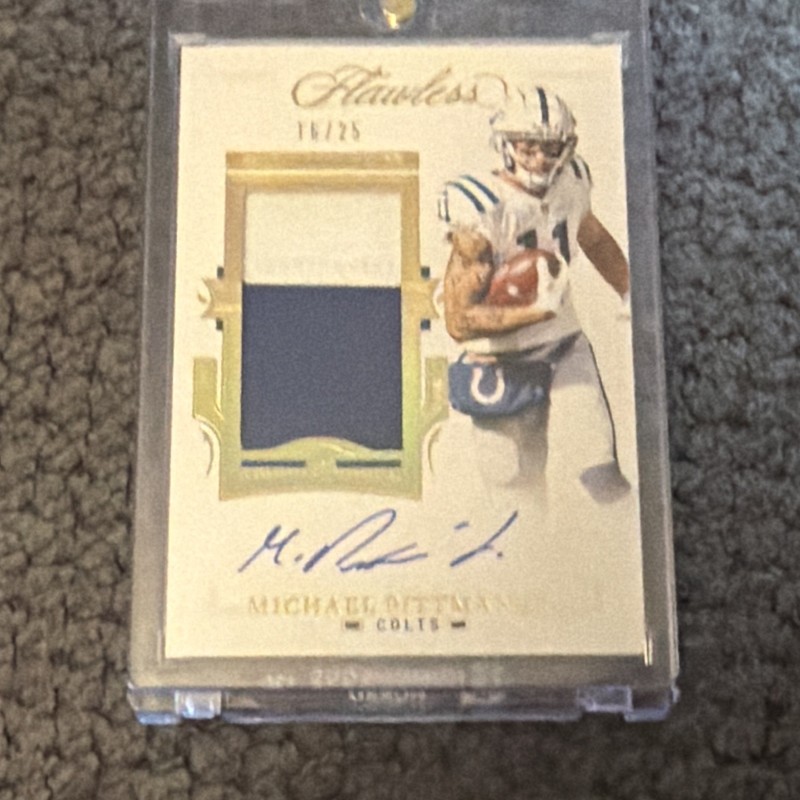 Panini 2021 Flawless Michael Pittman Jr Colts Auto Patch /25 #PA-MPI