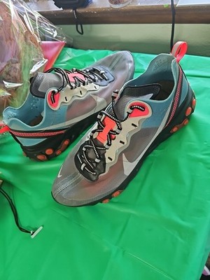 Nike React Element 87 Chill Blue/Solar Red Shoes Men s Size  11 