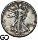 1933-S Walking Liberty Half Dollar, VF Better Date San Francisco Issue