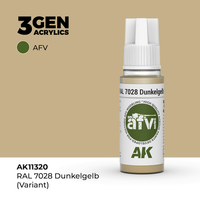 AK Interactive AK11320 3GEN Acrylic - Dunkelgelb (Variant) / RAL 7028