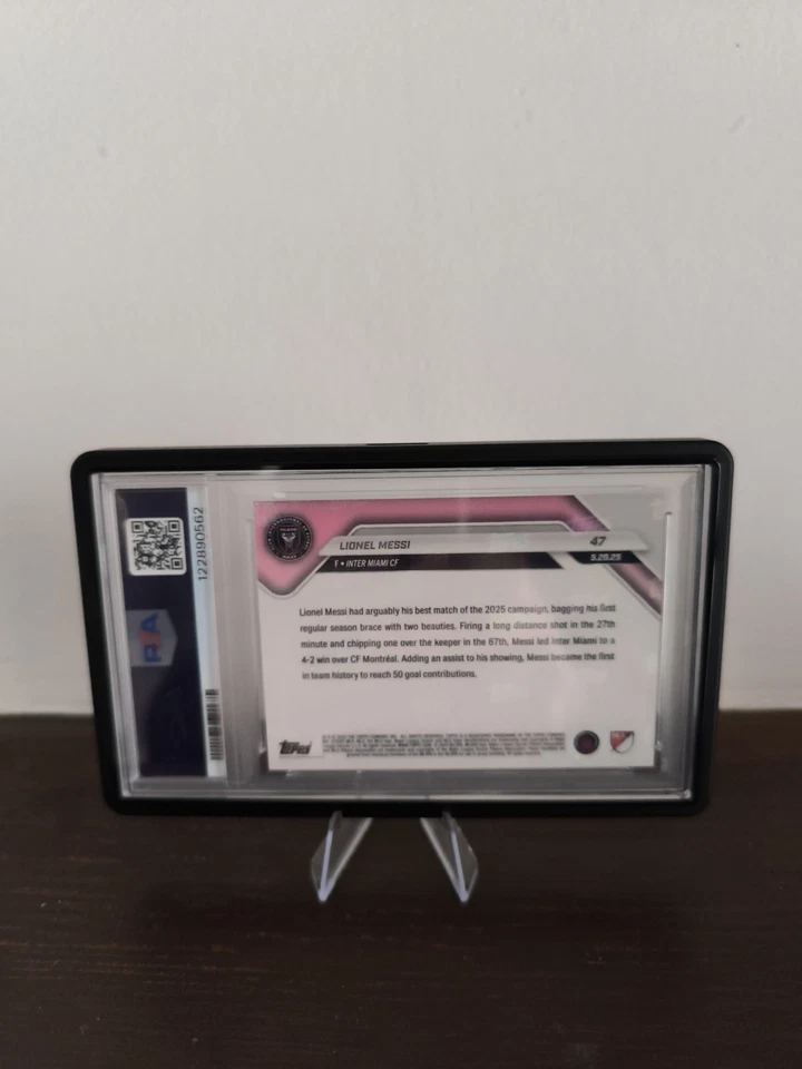 2025 Topps Now MLS Lionel Messiprimero en alcanzar 50 goles #47PSA 10 GEMA Int - Imagen 3 de 3
