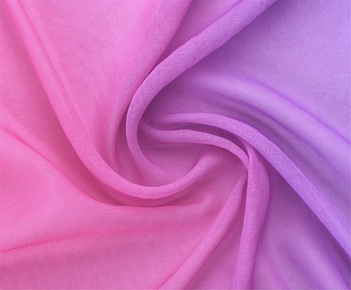 2 Panel Sets Bedroom Curtains 63 inch Length Sheer Curtain Pink Purple Ombre ... - Picture 4 of 7