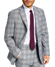 Alfani Mens Slim Plaid Suit Jacket Sport Coat 40 L NEW 360 TYOR1QHZ0160