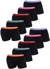 10 Mädchen Pantys Schwarz Baumwolle Slips Unterhosen Unterwäsche 