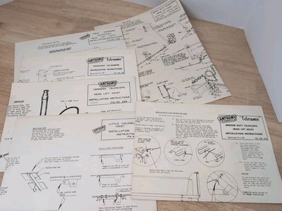 Anthony Company Streator Illinois Drawing & Blueprints Teleramic Lift Hoist