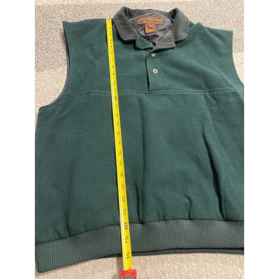 Chaleco de Colección Sun Mountain Clásico Prendas Exteriores Para Hombre Talla Grande Mezcla de Lana Verde T40914 Foto 3 de 4