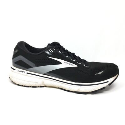 Brooks Ghost 15 Running Shoes Sneakers Womens Size 9.5 Black Gray Athletic Gym