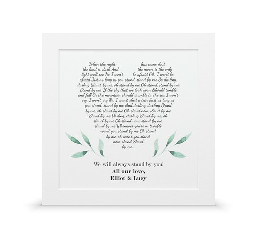 ANY SONG | Heart song lyrics print | Personalised wedding anniversary gift VA211 - Picture 32 of 36
