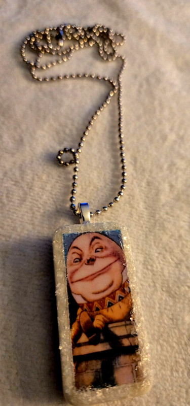 Humpty Dumpty Dominoe tile necklace