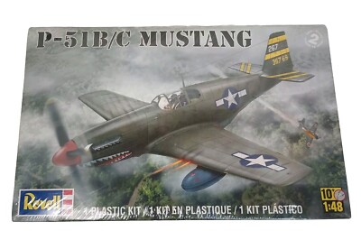 Revell P-51 B/C Mustang Airplane 1:48 Scale  Ages 10+  Cello Sealed