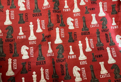 RILEY BLAKE - I'D RATHER BE PLAYING CHESS #C11260-MAIN - RED-- BY THE YARD