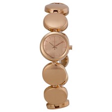 NEW DKNY POLISHED ROSE GOLD TONE,ROUND S/STEEL LINKS BRACELET WATCH NY8868