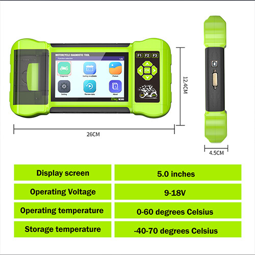 JDiag M300 Hand-held Motorcycle Diagnostic Scanner Universal Battery Analysis - Picture 10 of 12