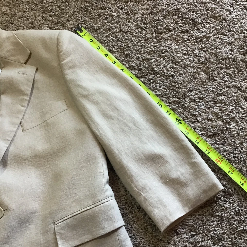 Traje Chaqueta Rocawear Niños Lino Tostado Talla 14 Forrado Estilo Clásico Primavera Pascua Foto 4 de 4