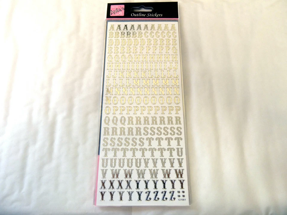 Piccolo Argento Lucido Adesivo Lettere Alfabeto Etichette Adesivi Craft WD-38 - Immagine 2 di 2