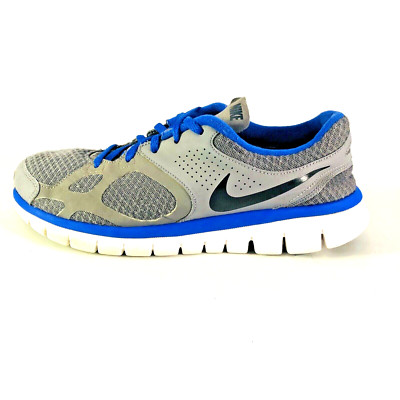 Nike Flex Run 2012 Sz 9 US Men's Grey/Blue Running Training Athletic