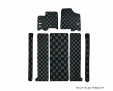 P2M Checkered Front & Rear Carpet Floor Mats for Toyota Sienna XL30 11-20 7pc