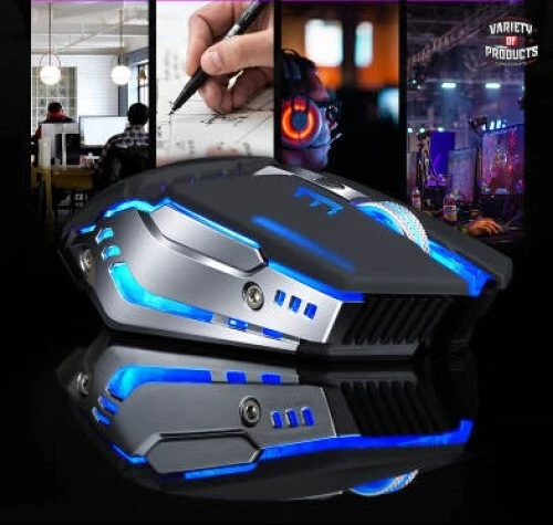 Wireless Gaming Mouse (GAMER FANATIC) Q15 RGB LED Ergonomic Lightweight Black - Image 2 of 4