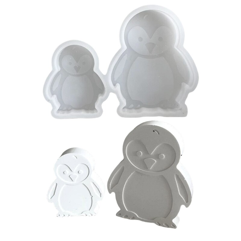 Handmade Penguin-Shaped Silicone Soap Mold for DIY Craft and Home Decor