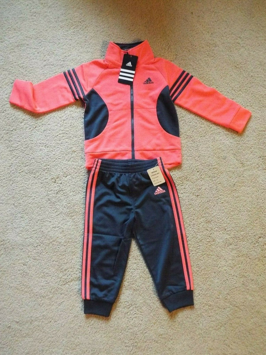 Adidas toddler Boys size 18 months piece warm up suit NWT Bright Red