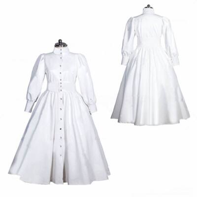 French Girl Sissy maid lockable White pvc Dress cosplay costume Tailor-made