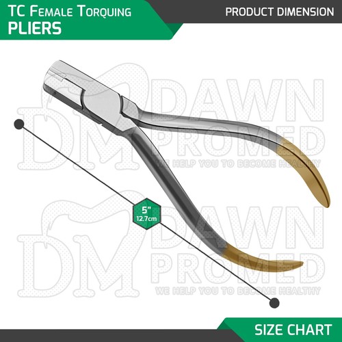TC Female Torquing Pliers 5" Arch Wire Dental Torque Orthodontic Instruments - Picture 2 of 8