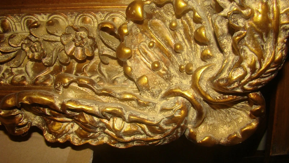 ESPEJO DE MADERA EN DORADO. 120 X 90 CMTS. MOD. LOGROÑO - Imagen 3 de 4