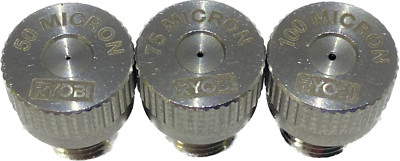 3 pc (50, 75, & 100 Micron) Nozzles / Tips For RYOBI PSP02B Sprayer (Parts Only)