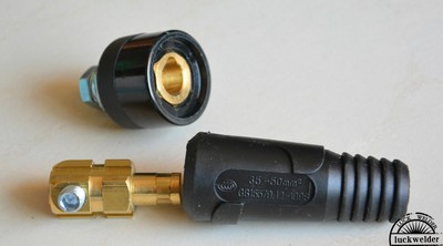 Quick Fitting Plug + Panel Socket Cable Welding Connector 35-50mm2 300-400A 2pcs