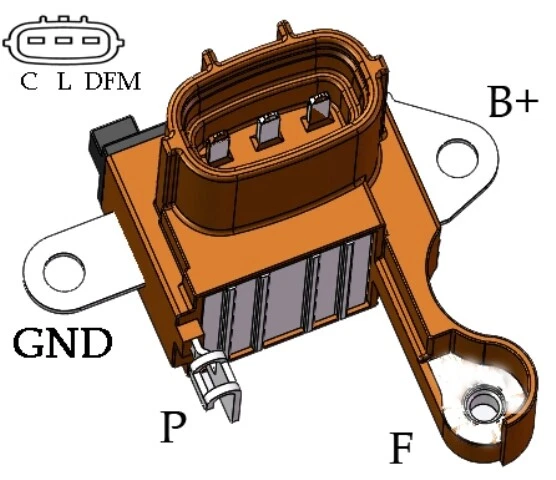 Nuevo regulador de voltaje del alternador GC7A 4480, IN4480 Foto 3 de 3