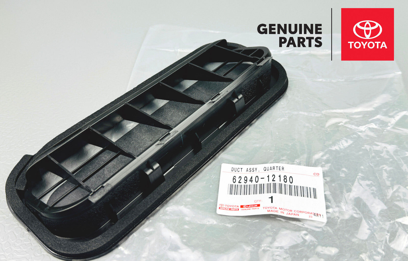 62940-12180 DUCT ASSY, QUARTER VENT, RH OR LH GENUINE TOYOTA 6294012180 ...