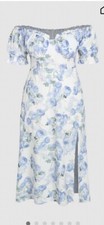 NWT Cider Floral Off-shoulder Slit Midi Dress. Size XL