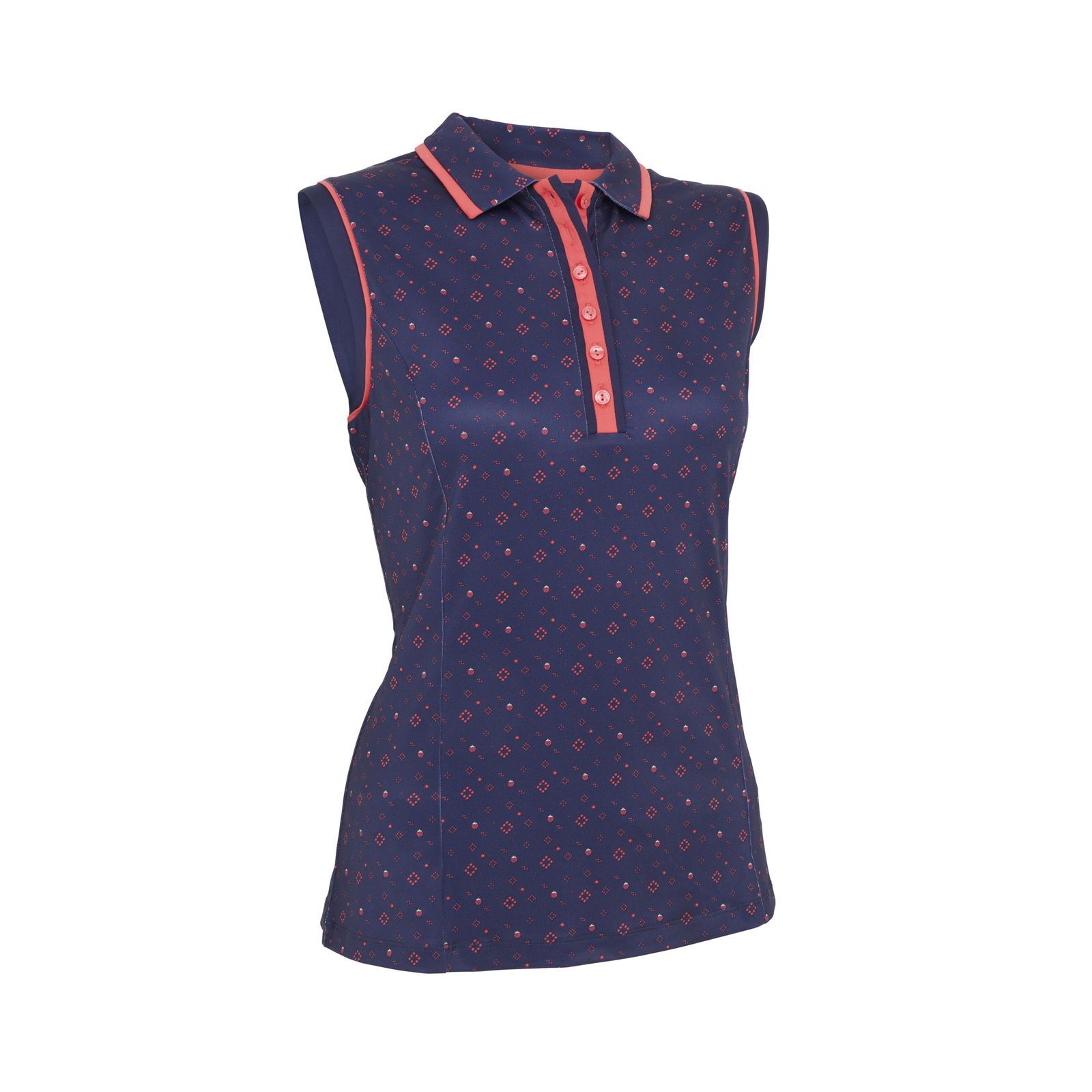 Футболка-поло Callaway Golf с геометрическим рисунком и клубникой Damen