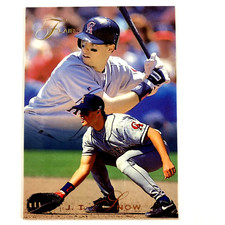 J.T. Snow 1993 Flair Rookie Card #179 MLB California Angels. rookie card picture