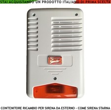 Cassetta Sirena Finta Civetta ABS Doppio Fondo Acciaio Ricambio SV-SPL e Camera