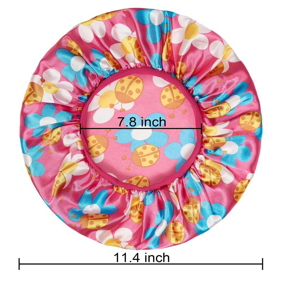 3 Pcs Satin for Kids Wide Band Silk Sleep Cap Curly Hair