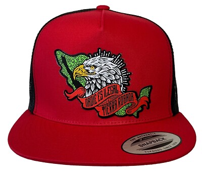 NADIE ES ILEGAL EN TIERRA ROBADA HAT RED BLACK MESH EL CHAPO GUZMÁN MÉXICO HAT