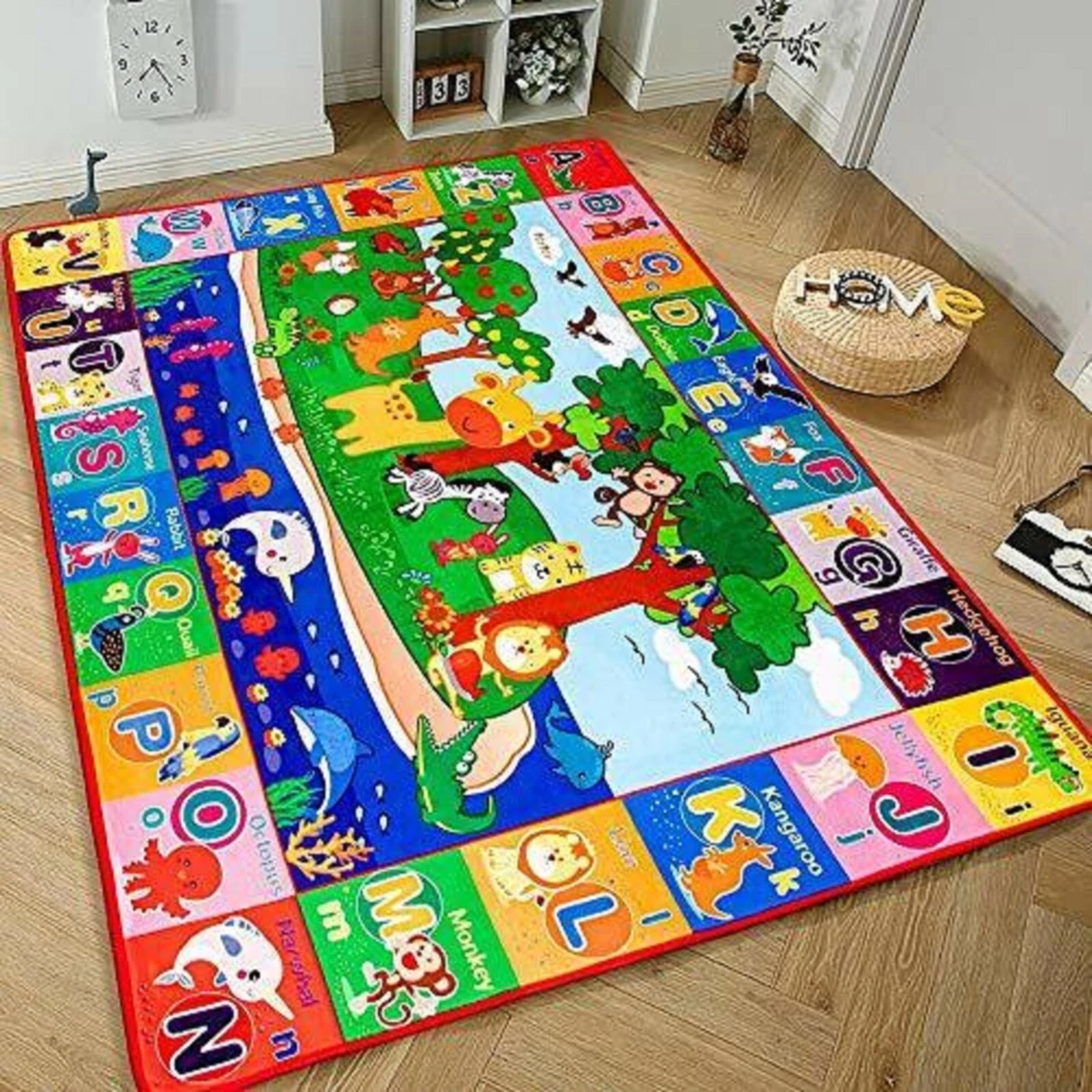 Alfombra De Juegos Grande Algodon Para Bebe Tapete Juego Niños Niña Casa  Cuarto