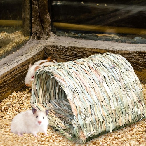 Grass Woven Pet Bed Hamster Rabbit Small Animal Bunny Bedding Pet Tunnel Nest