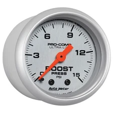 Auto Meter 4302 Ultra-Lite Mechanical 0-15 PSI Boost Gauge 2-1/16" 