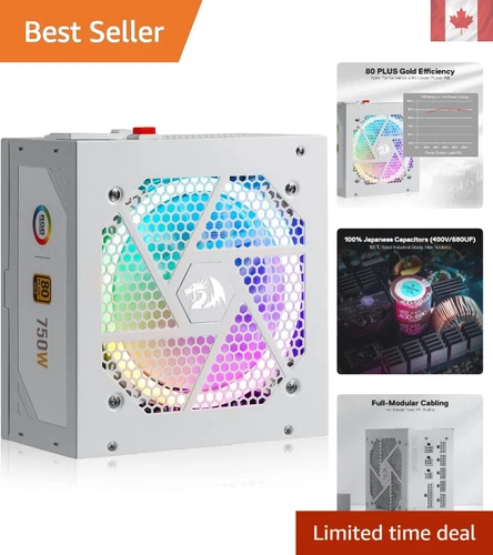 High-Performance 750W ATX Power Supply - Fully Modular, Low Noise & RGB Delight
