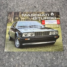 Vintage 1984 Maserati Biturbo Original Car Sales Brochure Folder
