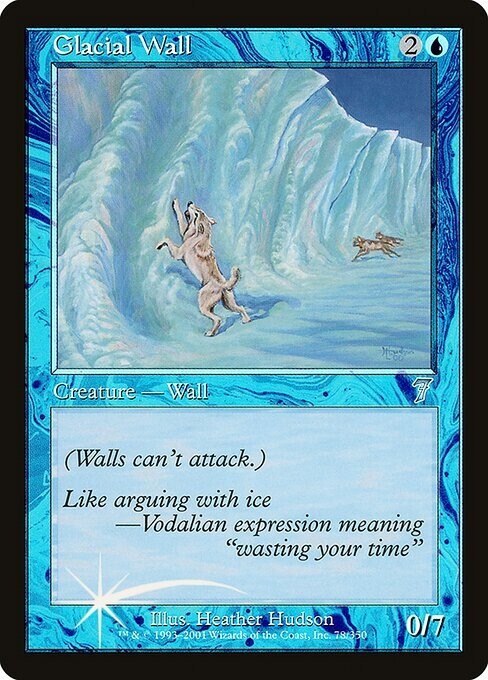 Glacial Wall 1x FOIL MtG FOIL Seventh Edition SP/NM