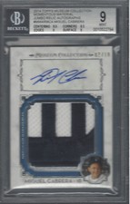 MIGUEL CABRERA 2014 MUSEUM COLLECTION MOMENTOUS MAT JUMBO RELIC AUTO BGS 9/AU 10