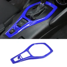 For Chevrolet Camaro 16-2022 Blue Carbon Fibre Central Console Gear Shift Panel 