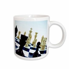 3dRose Chessboard with various chess pieces concept Mug
